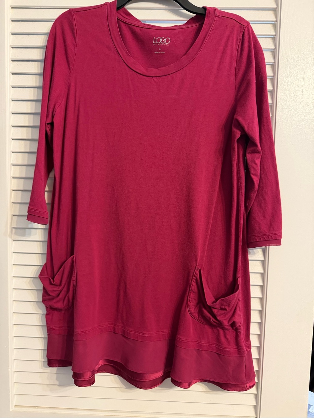 Logo by Lori Goldstein slouchy 3/4 sleeve tunic